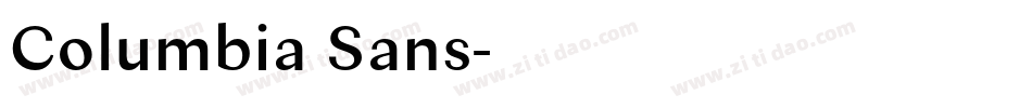 Columbia Sans字体转换